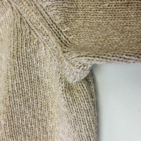 Eddie Bauer 100% cotton 1/4 zip tan knit sweater size XL - Picture 6 of 14